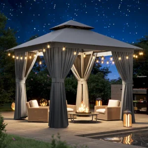 Outdoor Gazebo With Double Roof,